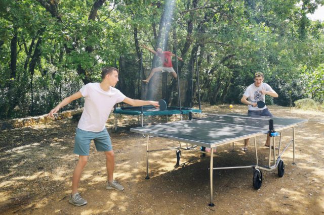 Table tennis and trampoline